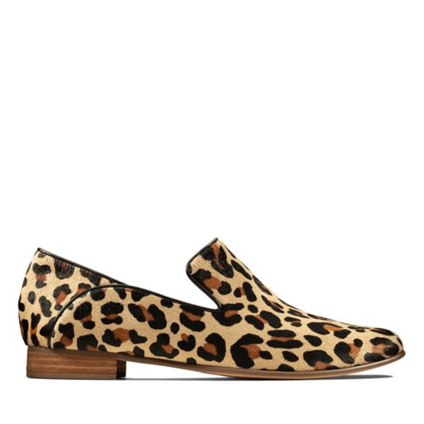 Clarks Womens Pure Viola Flat Shoes Leopard | USA-8793052